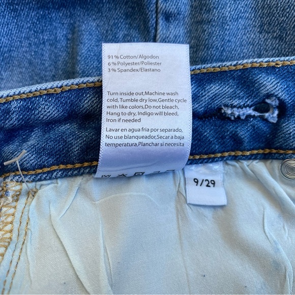 Risen Jeans Blue Womens Cropped Straight Jeans Size 29 - Picture 14 of 14